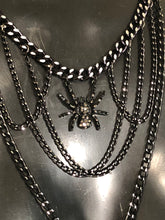 Load image into Gallery viewer, Spider Chain Statement Necklace