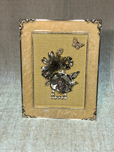 Load image into Gallery viewer, Framed Vintage Jewelry Collage Yellow