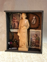 Load image into Gallery viewer, Cigar Box Nicho Shrine St. Joseph