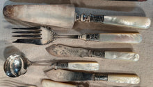 Load image into Gallery viewer, Landers, Frary &amp; Clark 31 pc Sterling with MOP Handles
