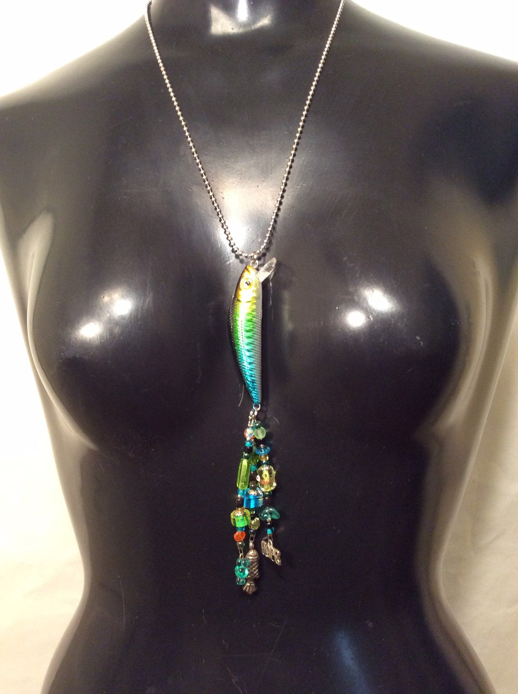 Fishing Lure Pendant Necklace