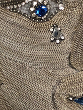 Load image into Gallery viewer, Ice Princess Jewelry Head Sculpture Vintage Rhinestones Silver and Blue
