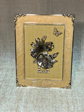 Load image into Gallery viewer, Framed Vintage Jewelry Collage Yellow
