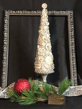 Load image into Gallery viewer, Tall Bling Cone Silver Rhinestones

