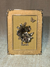 Load image into Gallery viewer, Framed Vintage Jewelry Collage Yellow

