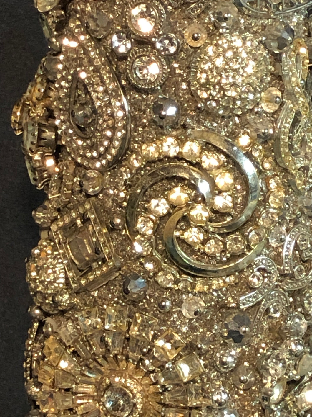 Tall Bling Cone Silver Rhinestones